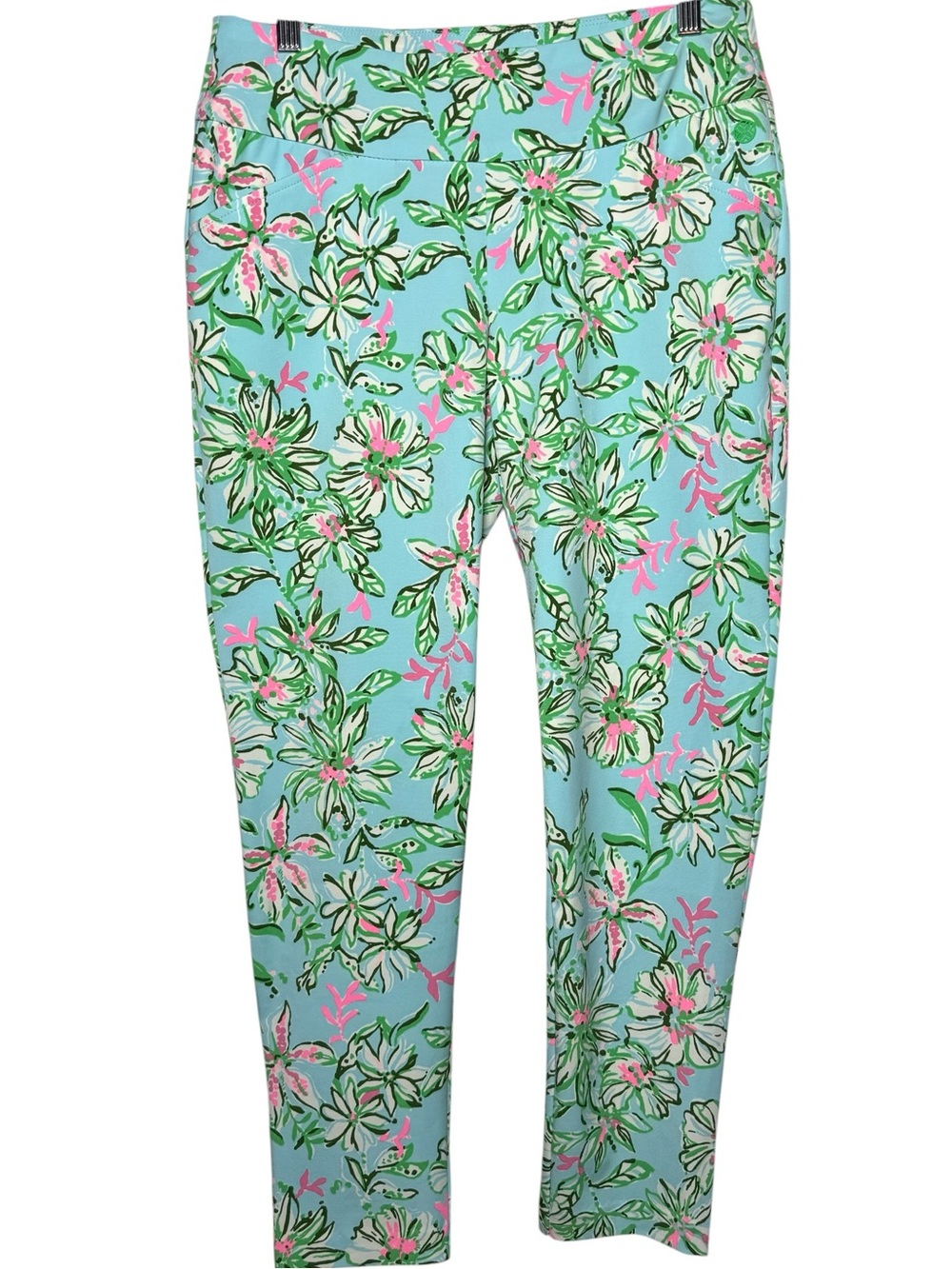 Lilly Pulitzer Luxletic Corso Pant Multi Lil Sun Of A Bun Golf Size 8 - Picture 3 of 10